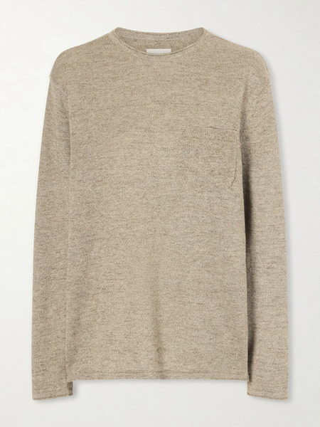 Aimé Leon Dore   Linen, Alpaca, Cotton And Wool Blend Sweater   Beige 