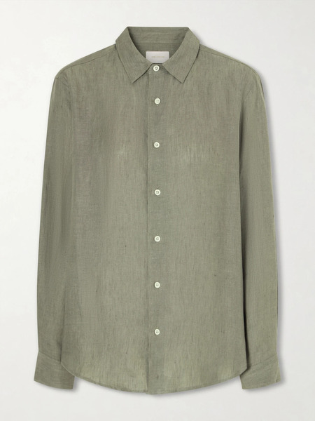  Aimé Leon Dore   Linen Shirt   Army Green 