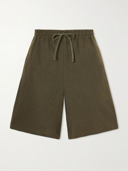 Aimé Leon Dore   Linen Shorts   Army Green 