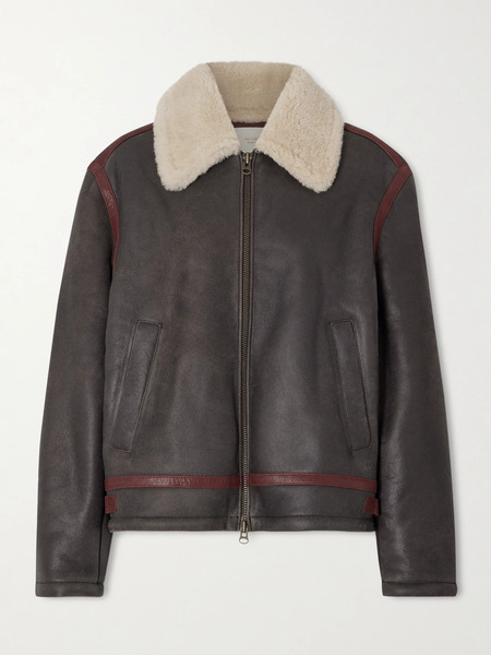  Aimé Leon Dore   Printed Shearling Jacket   Brown 