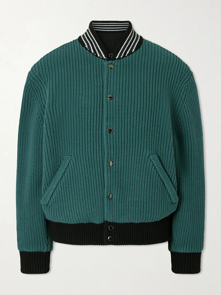  Aimé Leon Dore   Reversible Knit Bomber   Green 