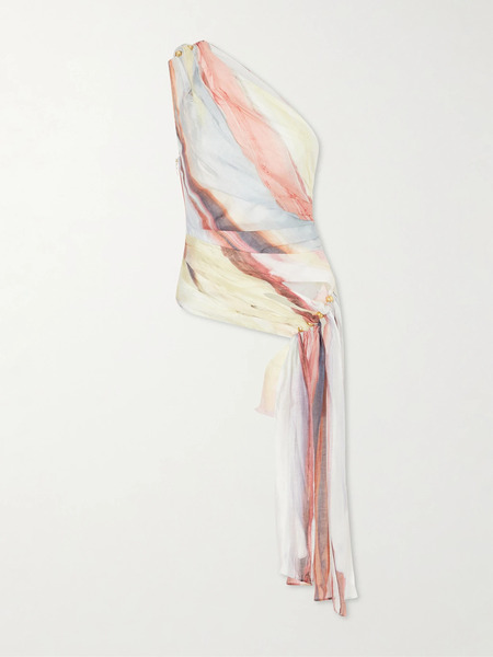  Aje   Capture One Shoulder Draped Top   Multi 
