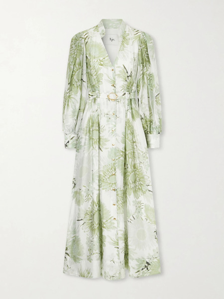  Aje   Reflector Organza Maxi Dress   Green 