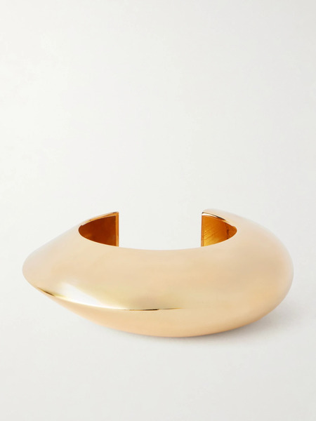  Alaïa   Edge Gold Plated Cuff   One Size 