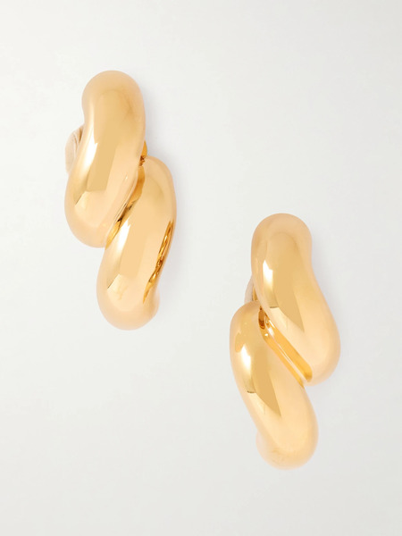  Alaïa   Gold Tone Clip Earrings   One Size 