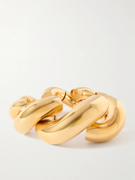  Alaïa   Gold Tone Cuff   One Size 