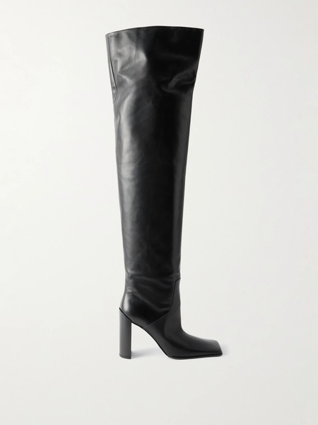  Alaïa   90 Leather Over The Knee Boots   Black 