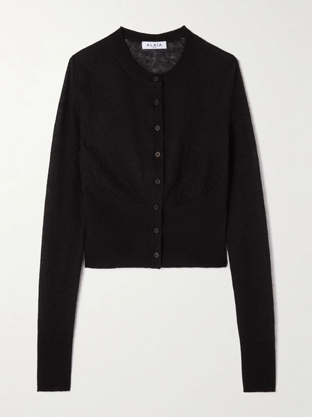 Alaïa   Mohair Blend Cardigan   Black 