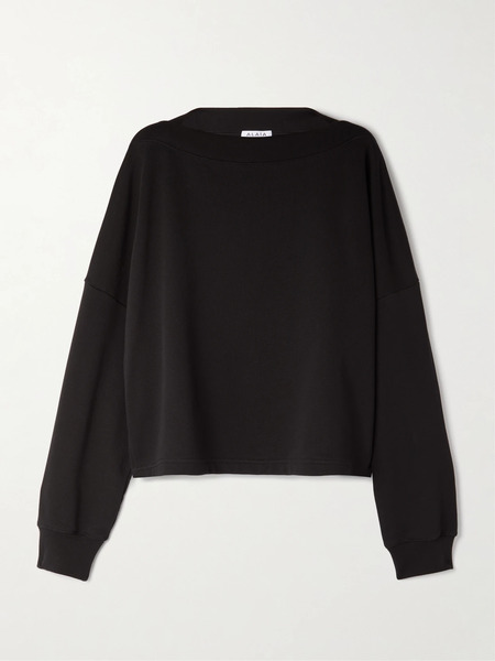 Alaïa   Oversized Cotton Jersey Sweatshirt   Black 