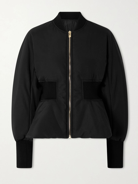 Alaïa   Peplum Shell Bomber Jacket   Black 