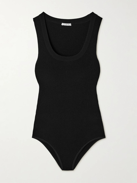  Alaïa   Ribbed Knit Bodysuit   Black 