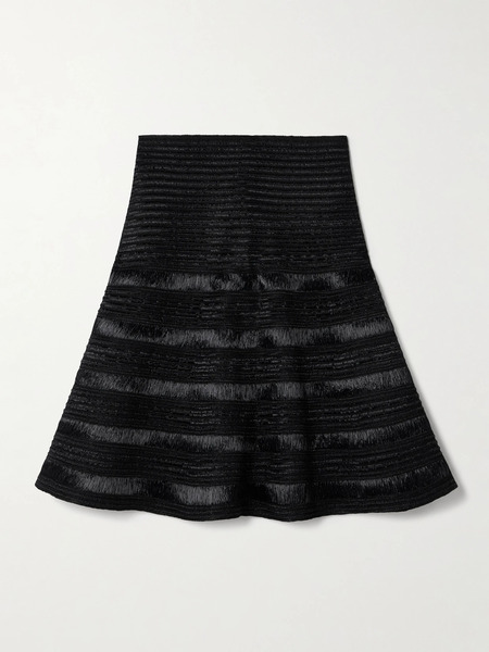  Alaïa   Ribbed Knit Mini Skirt   Black 