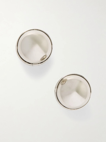  Alaïa   Sphere Silver Tone Earrings   One Size 