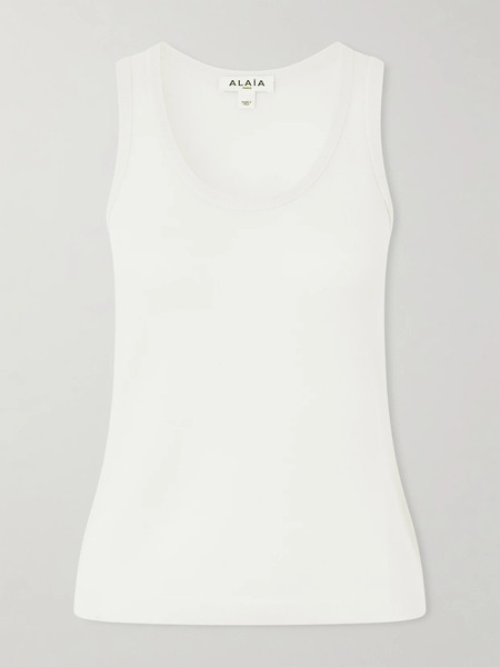  Alaïa   Wool Blend Tank   White 