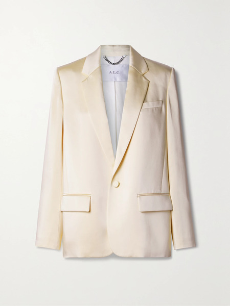 A.l.c.   Axel Satin Crepe Blazer   Off White 