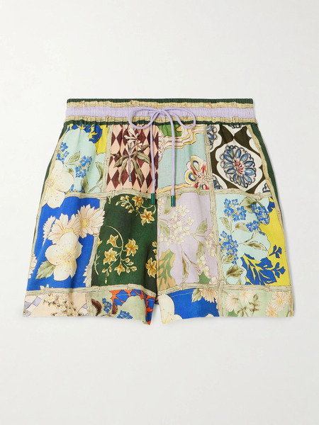  Alémais   Bianca Printed Linen Shorts   Multi 