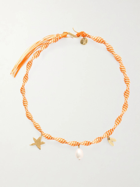  Alémais   Calypso Macrame And Pearl Charm Necklace   Multi 
