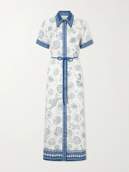  Alémais   Lucky Printed Linen Maxi Dress   Ivory 