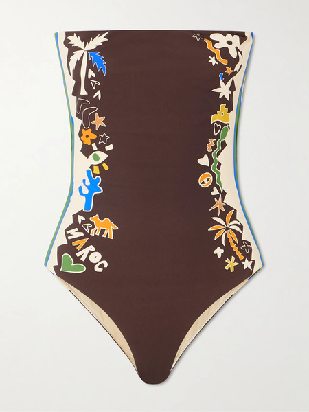  Alémais   Maroc Printed Swimsuit   Brown 