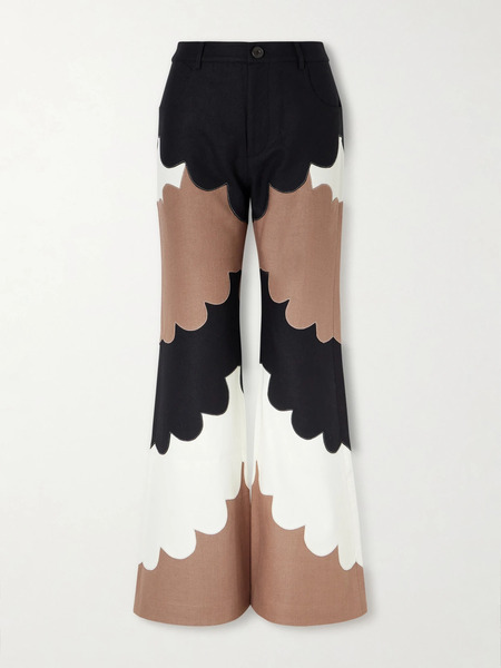  Alix Of Bohemia   Bunny Cedar Patchworked Silk Flared Pants   Multi 