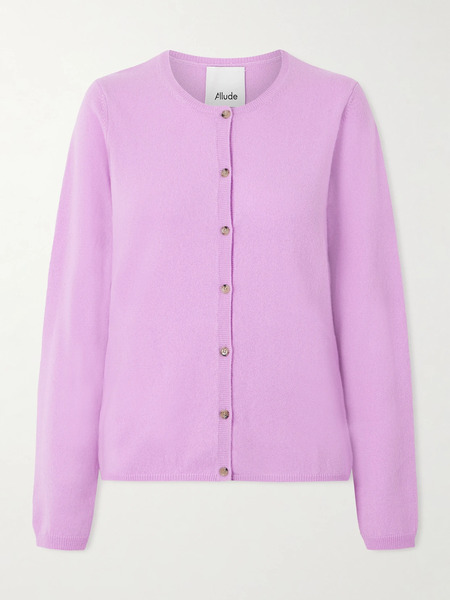 Allude   Cashmere Cardigan   Lilac 
