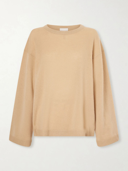  Allude   Cashmere Sweater   Camel 