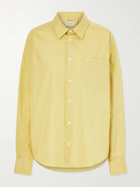  Ami Paris   Cotton Poplin Shirt   Yellow 