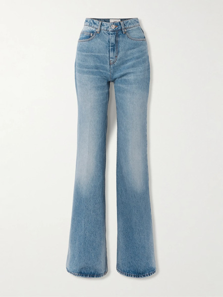 Ami Paris   High Rise Flared Jeans   Mid Denim 