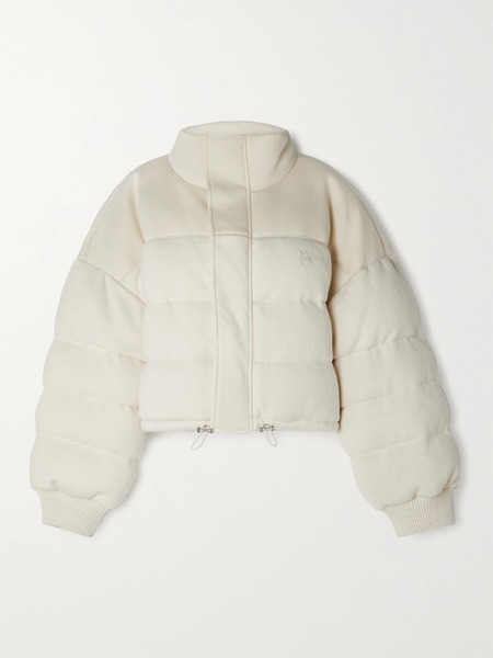  Amiri   Quilted Cotton Jersey And Cashmere Down Jacket   Cream 