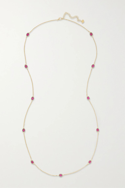  Amrapali London   Mini Rajasthan Rhodium Plated, 18 Karat Gold, Ruby And Diamond Necklace   One Size 