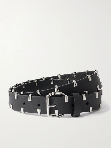  Anderson's   Studded Leather Belt   Black 