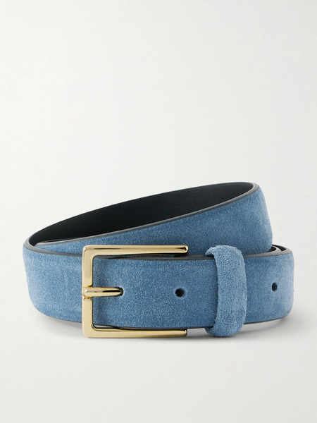  Anderson's   Suede Belt   Blue 
