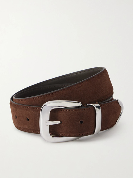  Anderson's   Suede Belt   Dark Brown 