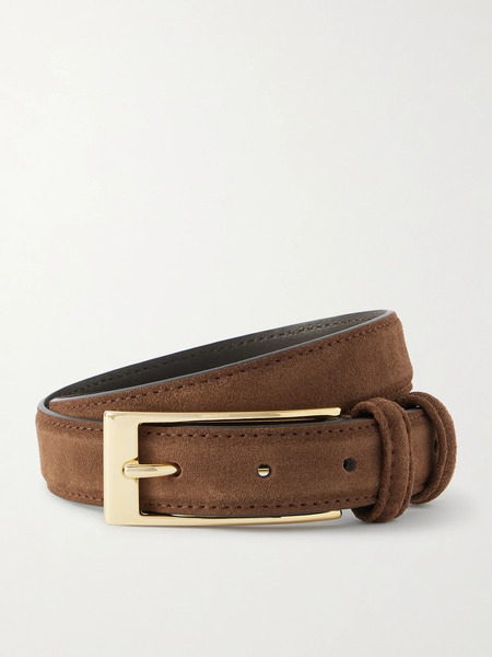  Anderson's   Suede Belt   Tan 