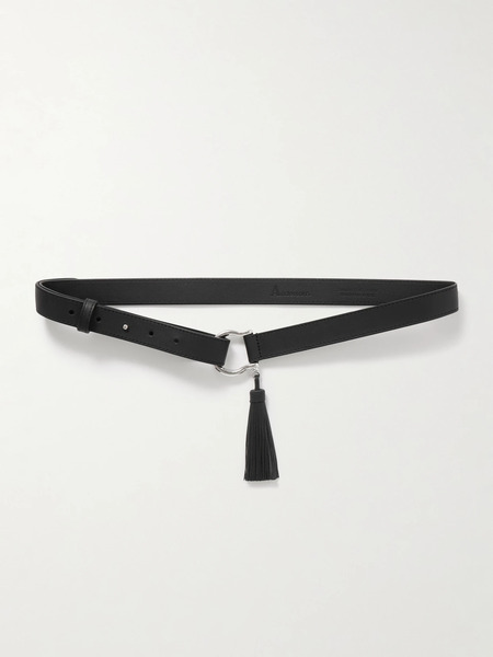  Anderson's   Tasseled Leather Belt   Black 
