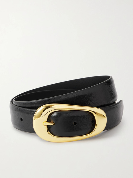  Anderson's   Textured Patent Leather Belt   Black 