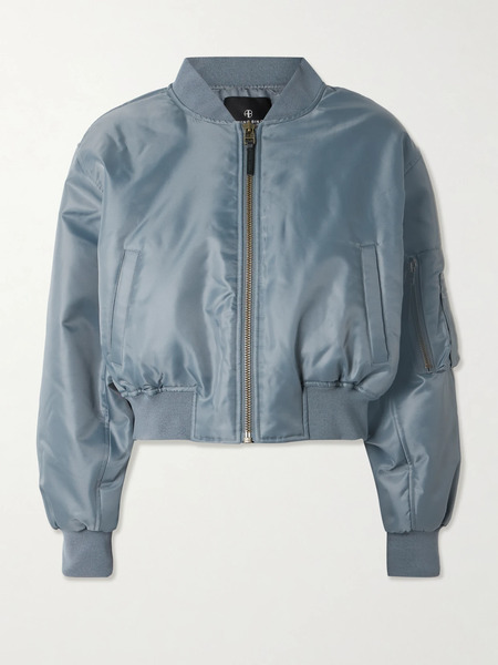  Anine Bing   Leon Padded Shell Bomber Jacket   Gray 