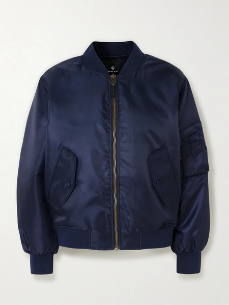  Anine Bing   Leon Padded Shell Bomber Jacket   Navy 