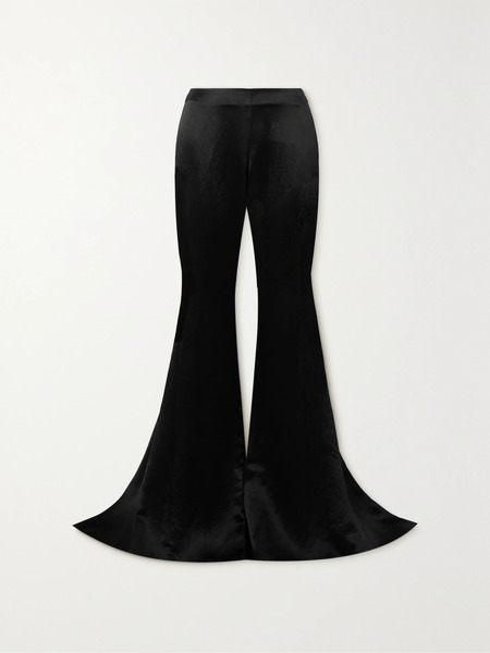  Ann Demeulemeester   Elfa Satin Flared Pants   Black 