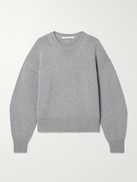  Another Tomorrow   Cashmere And Wool Blend Sweater   Gray 