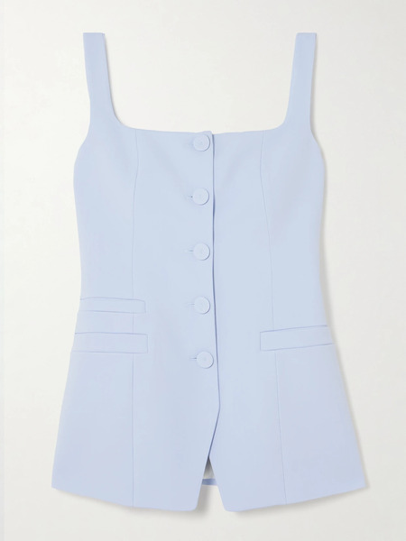  Another Tomorrow   Crepe Top   Light Blue 