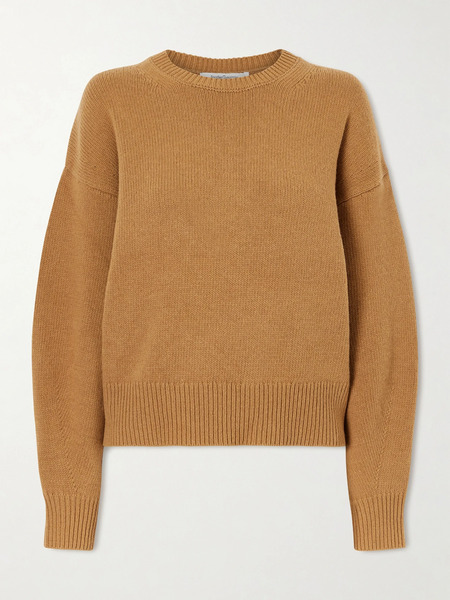  Another Tomorrow   Recycled Cashmere And Wool Blend Sweater   Camel 