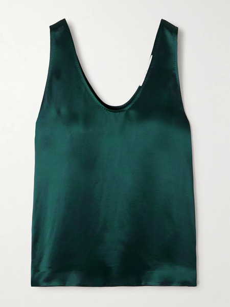  Another Tomorrow   Satin Tank   Navy 