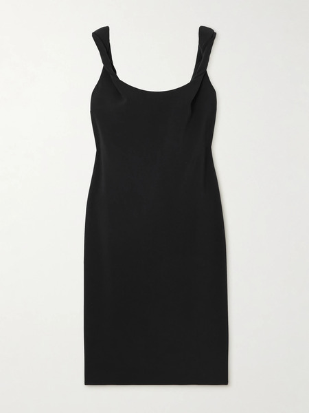  Another Tomorrow   Twisted Crepe Dress   Black 