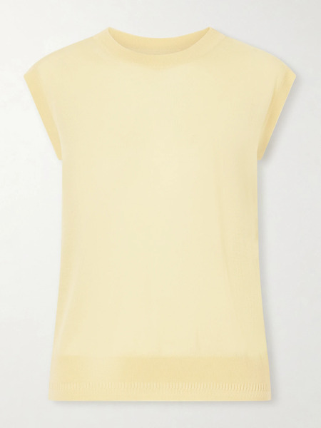  Another Tomorrow   Wool Tank   Pastel Yellow 