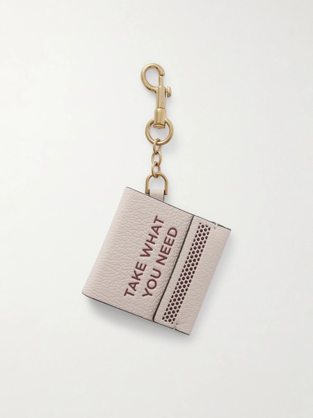  Anya Hindmarch   Match Book Leather And Gold Tone Keychain   Cream 