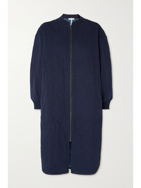 Apiece Apart   Garreth Reversible Quilted Cotton Canvas Coat   Navy 