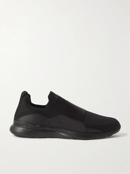  Apl Athletic Propulsion Labs   Techloom Bliss Mesh And Stretch Slip On Sneakers   Black 