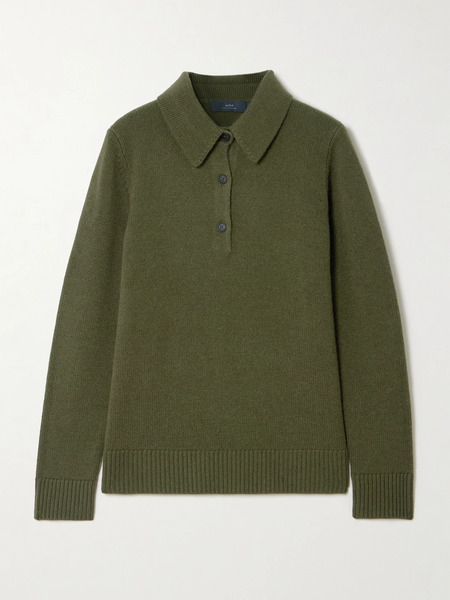  Arch4   Bessi Cashmere Polo Sweater   Green 