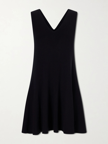  Arch4   Cotton, Silk And Cashmere Mini Dress   Black 